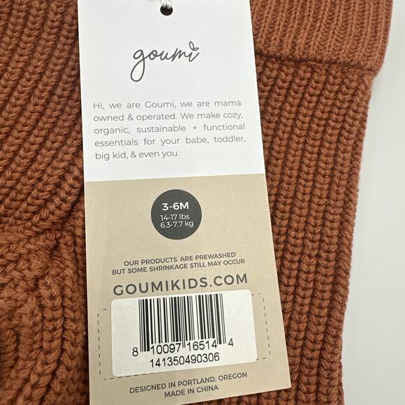 Goumi Kids Knit Jogger Pants Size 3-6 Months 100% Organic Cotton Sienna Baby NEW - Picture 5 of 7
